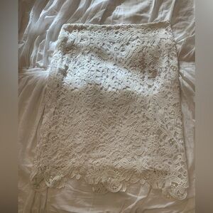 Calvin Klein White Lace Pencil Skirt, Sz 12